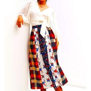 Let Me Be Aline contrast maxi skirt